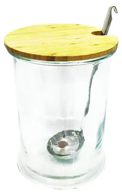 Immagine prodotto di Distributore di bevande grande, da 5 litri, con cucchiaio in legno, ideale per cocktail e bevande
