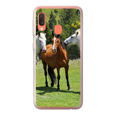 Produktbild von MuchoWow® Handyhülle Schutzhülle Hülle für Samsung Galaxy A20e Pferde - Baum - Schatten Silikon Softcase Handy Hülle - Abdeckung