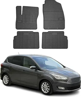 Obrázok produktu pre 2010-2019 Ford C-Max podlahové rohože gumové čierne 4 ks