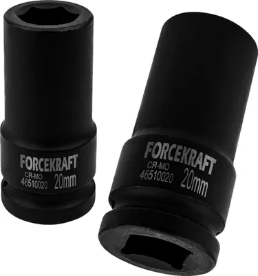 Obrázek produktu pro FORCEKRAFT Nástavec pro rázové utahováky Hluboký 20 mm 3/4" 6-hranný