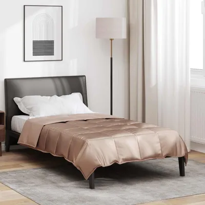 Produktbild von "Schlussverkauf" Ganzjahresbettdecke moderne - Extra weich - Gold 200x135 cm Satin und Mikrofaser  C6435