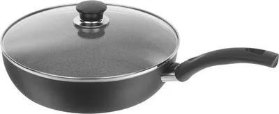 Produktbild von Famanu Schmorpfanne 28 cm mit Glasdeckel - Schwarz