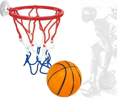 Produktbild von Baketballkorb Indoor, Mini Basketball Korb Basketballring Kinder, Backboard mit Ball, Wand Tür Montage