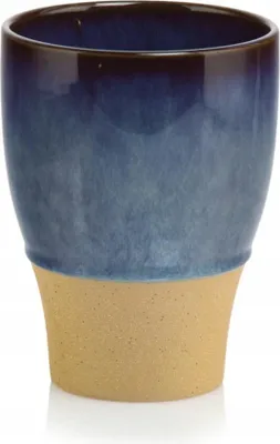 Produktbild von Keramik Blumentopf Übertopf glasiert marineblau glänzend 13 cm Ø x 17 cm, 1 Stück