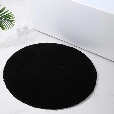 Productafbeelding van Famanu Antislip Badmat, wasbaar, rond, 90 cm, zwart