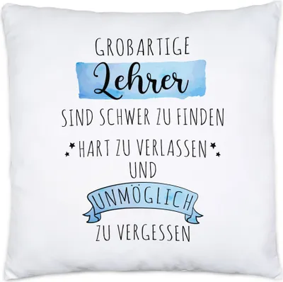 Produktbild von Großartige Lehrer Sind Schwer Zu Finden Kissen Inkl. Füllung Danke Geschenk Hart Zu Vergessen