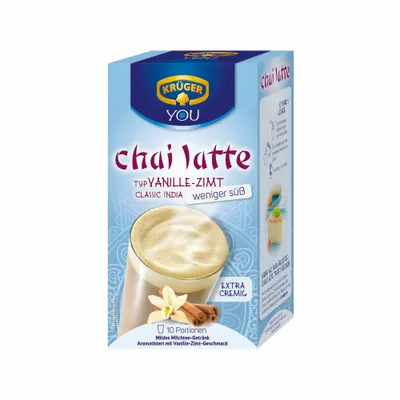 Obrázek produktu pro KRÜGER Chai Latte Classic India typ vanilka skořice méně sladké, 1 balení