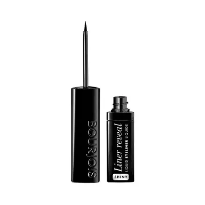 Produktbild von Bourjois Liner Reveal Shine, Flüssigkeit, Flasche, Schwarz, Shiny Black, AQUA/WATER/EAU, AMMONIUM ACRYLATES COPOLYMER, BUTYLENE GLYCOL, SYNTHETIC FLUORPHLOGOPITE,..., 1 Stück(e)
