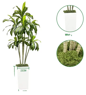Image de Arbre Dracaena artificiel, plante artificielle, facile d'entretien, 180 cm