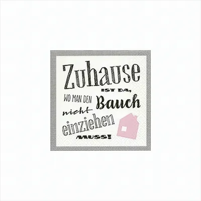 Produktbild von Paper+Design 200458 Lunchservietten Design "Zuhause" - 33 x 33 cm, 20 Stück