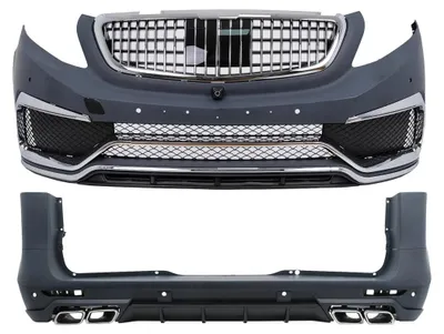 Imagen del producto de Kit de carrocería para Mercedes Clase V W447, modelo 2014-03.2019. Diseño de lujo, incluye parachoques, parrilla delantera y sensores de estacionamiento (PDC).