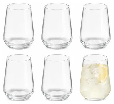 Produktbild von Vivalto Trinkglaser konisch - 6x Stuck - 400 ml - transparent - Glas - Wasserglaser