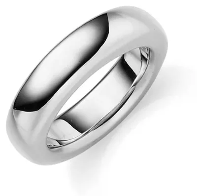 Produktbild von Ring aus 585 Gold Weißgold Breite 6mm glänzend schlicht Fingerring Goldring, Ringgröße:Innenumfang 58mm Ø18.5mm