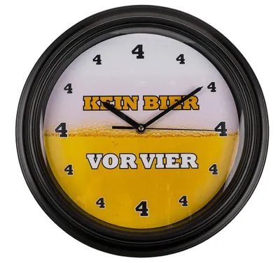 Produktbild von OOTB Wanduhr mit Sound Kein Bier vor 4 D: ca. 32 cm