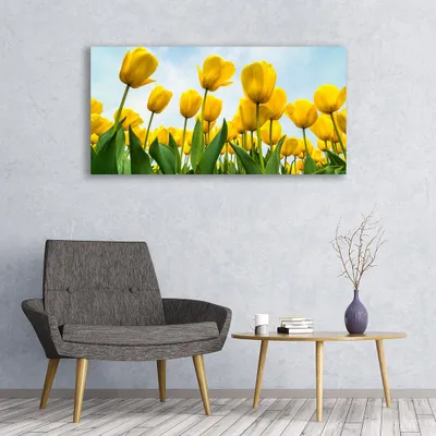 Produktbild von Glasbilder 120x60 Wandbild Druck auf Glas Tulpen Pflanzen