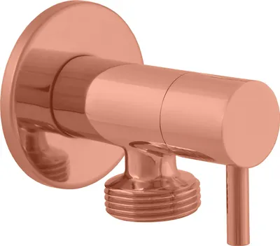 Obrázok produktu pre Rohový ventil práčky 1/2 "x 3/4", zlatoružový - kartáčovaný RV0234ZRK, RAV Slezák