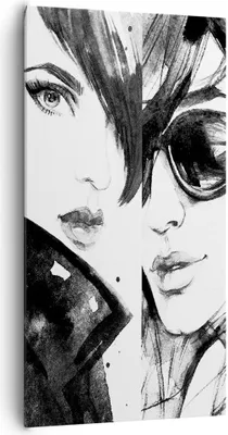 Produktbild von Bild auf Leinwand - Leinwandbild - frau gesicht - 65x120cm - Wand Bild - Wanddeko - Wandbilder - Leinwanddruck - Bilder - Kunstdruck - Wanddekoration - Leinwand bilder - Wandkunst - PA65x120-3804