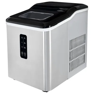 Produktbild von GUTFELS Eiswürfelbereiter ICE MAKER 4015 | Display | 12 kg in 24 h | 2 Eiswürfelgrößen | 1,2 kg Fassungsvermögen | 120 W | Eiswürfelschaufel