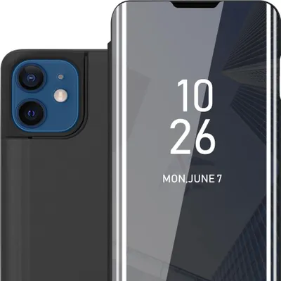 Obrázek produktu pro Cadorabo Pouzdro na mobilní telefon pro Apple iPhone 12 / 12 PRO v černém krytu Zadní kryt Ochranné pouzdro Book Case Booklet