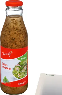 Produktbild von Jeden Tag Salat-Dressing Kräuter (500ml Flasche) + usy Block