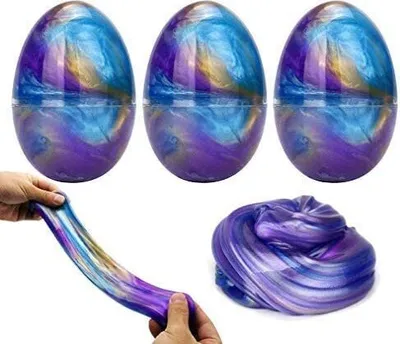 Produktbild von Schleim 3er Pack in Ei-Form DIY Slime Gutes Stressabbau Spielzeug für Kids und Kinder von 3 Jahren