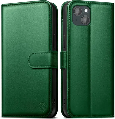 Produktbild von EASDNB iPhone 15 Handyhülle Kiefergrün - Panzer Schutzglas, RFID Blocker, Standfunktion