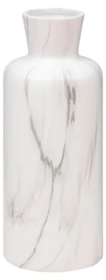 Produktbild von Blumenvase Athens - mattweiss marble - Keramik - D12 x H30 cm - Stiele und Blumenstrause