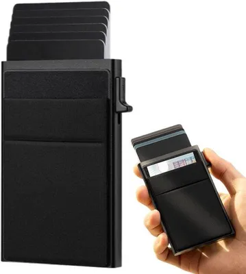 Immagine prodotto di Portapassaporti da uomo - Portapassaporti con chiusura a busta - Portapassaporti da uomo - Sicuro - Con chiusura a busta - Protezione RFID - Per 10 passaporti - Per uomo e donna - Portapassaporti - Nero