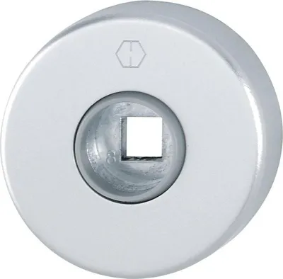Produktbild von Hoppe Türdrückerrosette 42KV Durchmesser 53mm Stärke 9mm Alu F1 mit Rückholfeder - 2800511