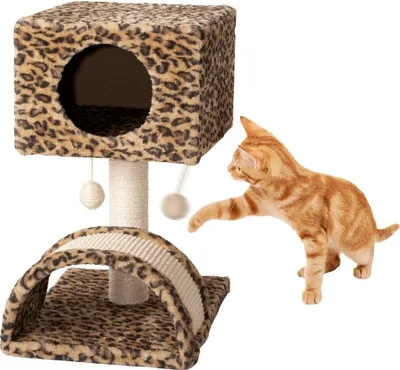 Produktbild von ZOOFARI Katzenkratzbaum Kratzbaum Katzenbaum Katzenkratzbaum Filzhocker Sisal Plüsch Kletterbaum Spielbaum Kuschelig
