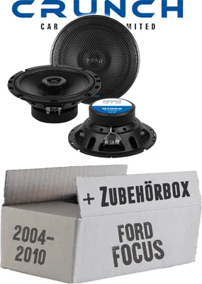 Produktbild von Lautsprecher Boxen Crunch GTS62 - 16,5cm 2-Wege Koax GTS 62 Auto Einbauzubehör - Einbauset passend für Ford Focus 2 Heck - justSOUND
