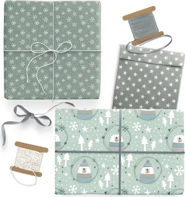 Produktbild von Geschenkpapier für Weihnachten "Eisbär"