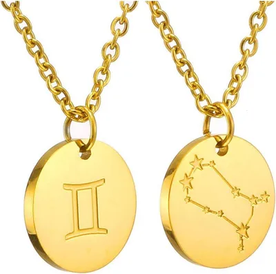 Produktbild von Sternzeichen Kette Gold Zwilling AFSTALR horoskopische Halskette Frau Freundin Mutter Geburtstagsgeschenk