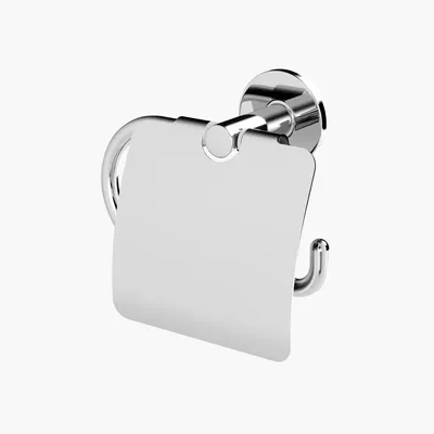 Produktbild von Lenz VIDA Toilettenpapierhalter mit Deckel - Chrom - kleben oder bohren - 4413702