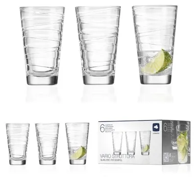 Immagine prodotto di LEONARDO 019450 Vario Struttura bicchiere lungo, vetro, 280 ml, trasparente (6 pezzi)