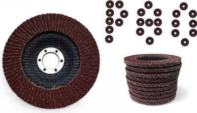 Obrázok produktu pre Lamelový kotúč 125 mm na brúsenie kovu, dreva a hrdze P80 10 ks