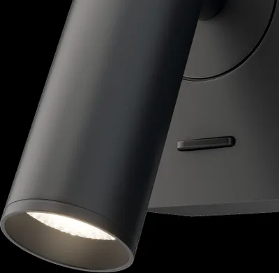 Immagine prodotto di Maytoni Mirax applique da lettura con interruttore orientabile nero angolare