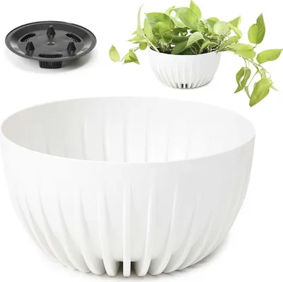 Obrázek produktu pro Lamela | Květináč | Mísa Mira | ECO | Bílá | 24 cm