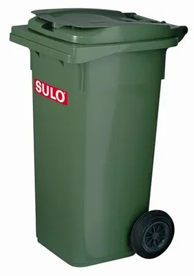 Produktbild von SULO 1053937 Großmüllbehälter 120 Liter 9,6 kg fahrbar Kunststoff grün