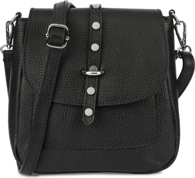 Produktbild von Damen Lederhandtasche, elegante kleine Retro-Umhängetasche mit Überschlag