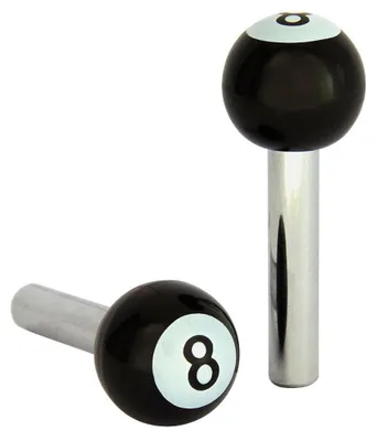 Produktbild von AutoStyle Universelle Türpins 8-ball - Schwarz - Satz à 2 Stück