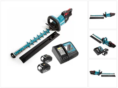Zdjęcie produktu dla Akumulatorowe nożyce do żywopłotu Makita DUH 502 RF 18V 50cm + 2x akumulator 3.0Ah + ładowarka