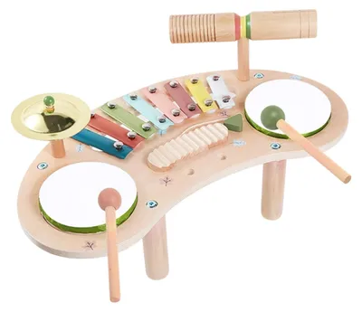 Immagine prodotto di Set di percussioni in legno 7-in-1 per bambini