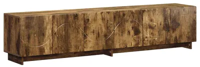 Obrázek produktu pro TV stolek, rozměry 180 x 34,5 x 40 cm, materiál: dřevotříska s povrchovou úpravou imitující kouřové dubové dřevo