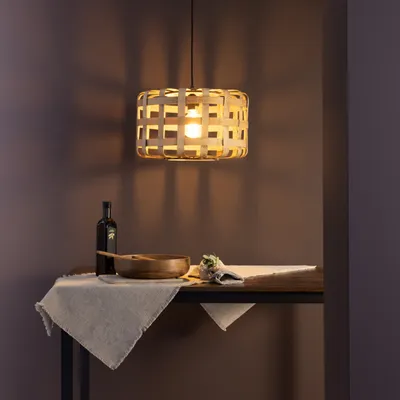 Produktbild von BRILLIANT Woodline Pendelleuchte 1flg bambus 42cm