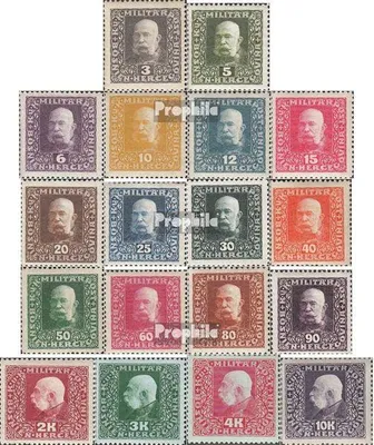 Produktbild von Briefmarken Österr.-Bosnien-Herzeg. 1916 Mi 99-116 (kompl.Ausg.) gestempelt Franz Joseph