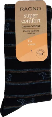 Immagine prodotto di Calza uomo RAGNO lunga sottoginocchio un paio di calze super confort caldo cotone articolo U864CS/U860CS/U844CS/U851CS, 2-39/42, Cotone 75%,Poliestere 23%,Spandex 2%
