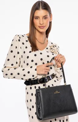 Image de Wittchen Sac en cuir pour femme avec lanière, noir, cuir naturel