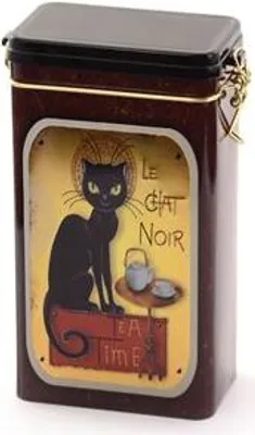 Produktbild von Dose "Le Chat Noir" 500g eckig,mit Bügelaromaverschluss, geprägt 21,3 x 11,5 x 7,4 cm