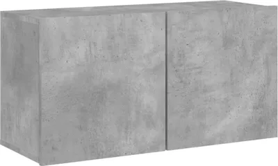Image de vidaXL Armoire TV murale gris béton 80x30x41 cm